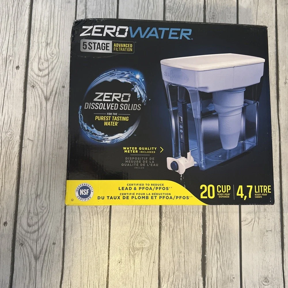 ZeroWater 20 Cup Ready-pour Dispenser Water Filter Pitcher - ZD-20RPN